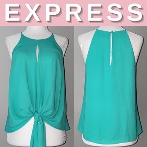 NEW Express Front Knot High Neck Tank; XS